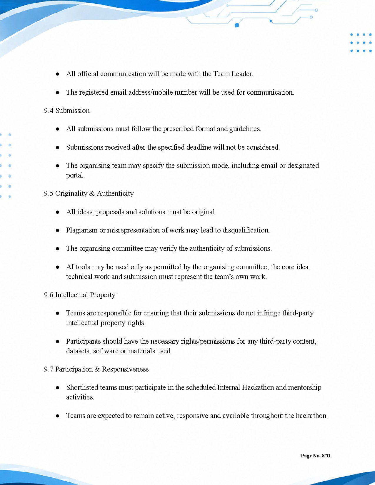RuleBook page 8 of 11