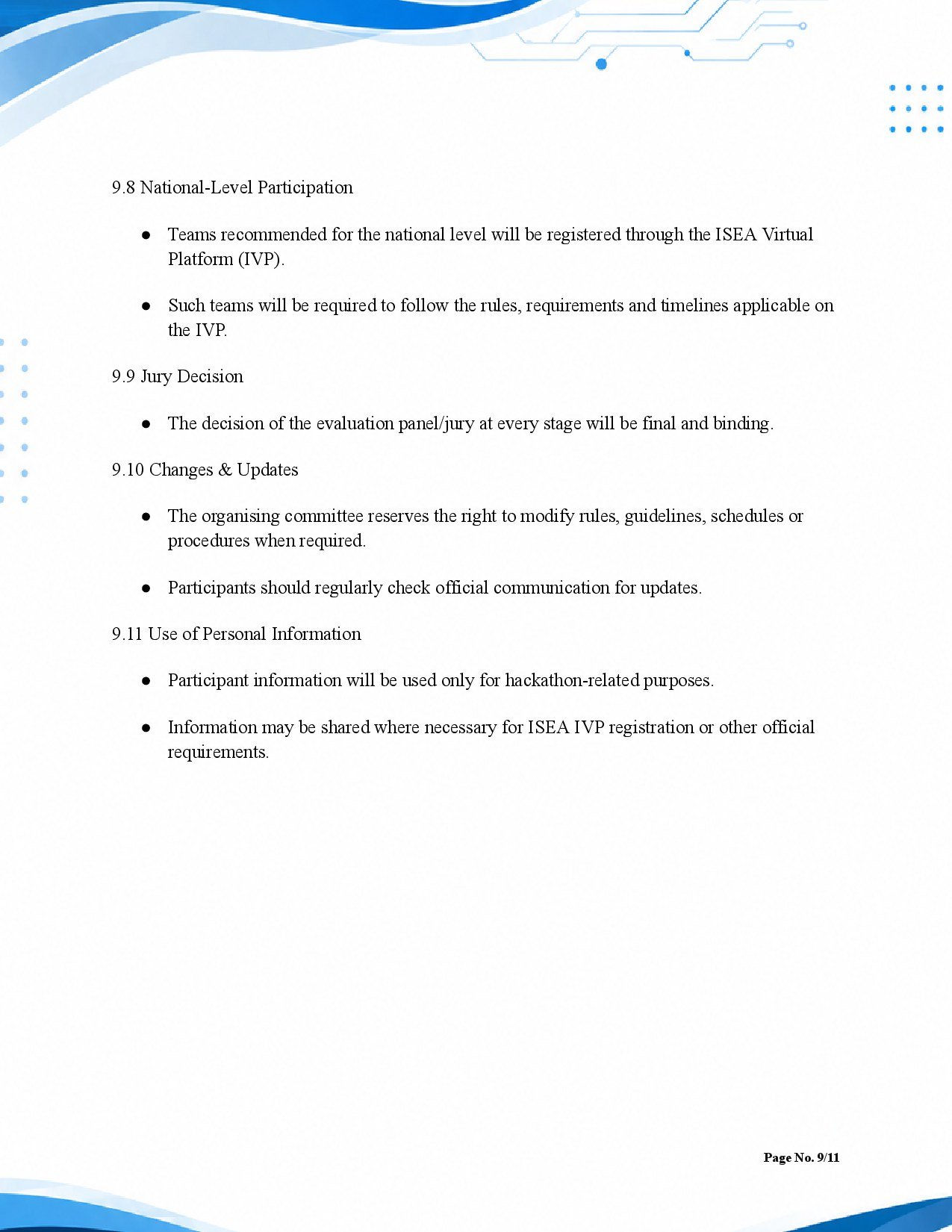 RuleBook page 9 of 11
